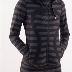 Lululemon Stride Jacket Black Micro Macro Stripe